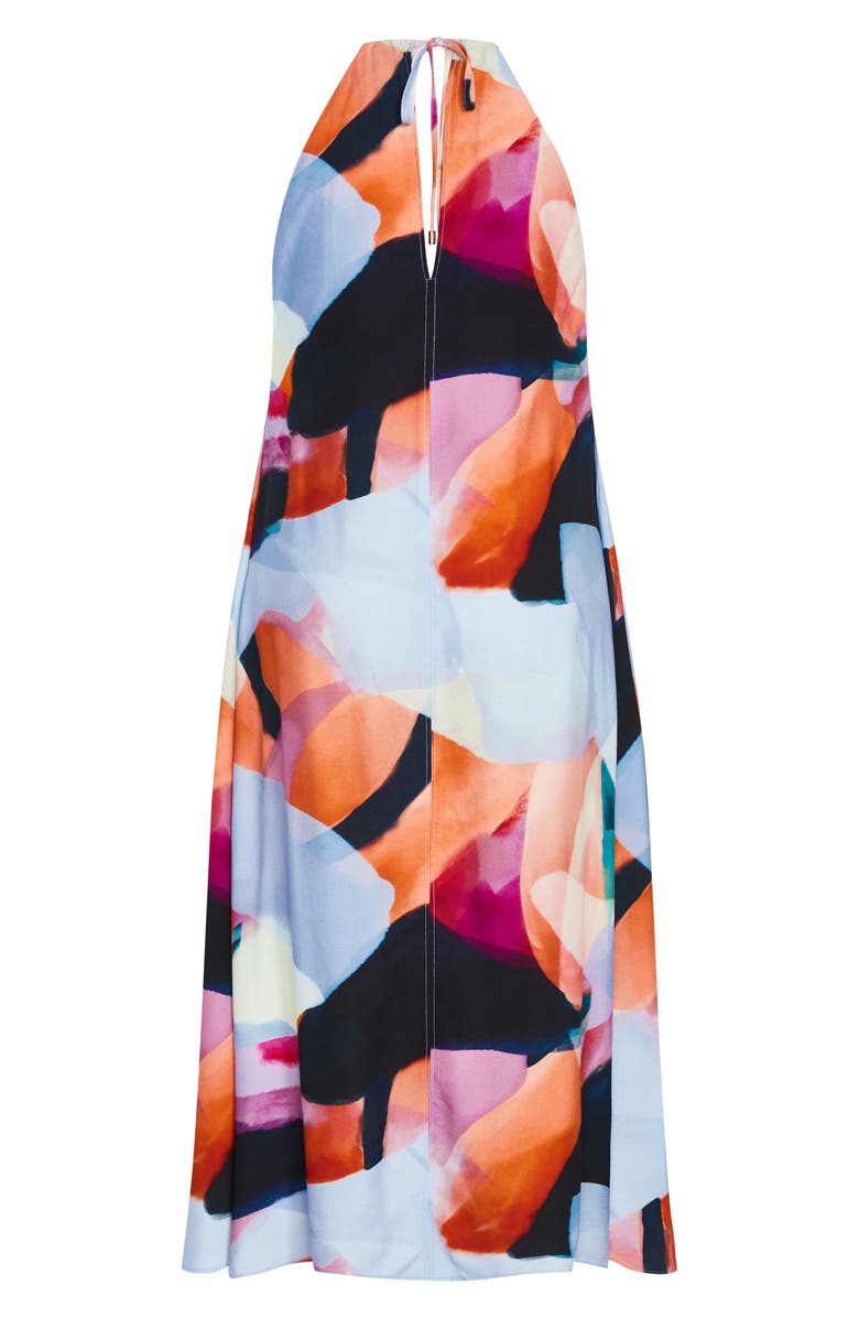 City Chic Aspect Level Halter Dress, Alternate, color, Aspect