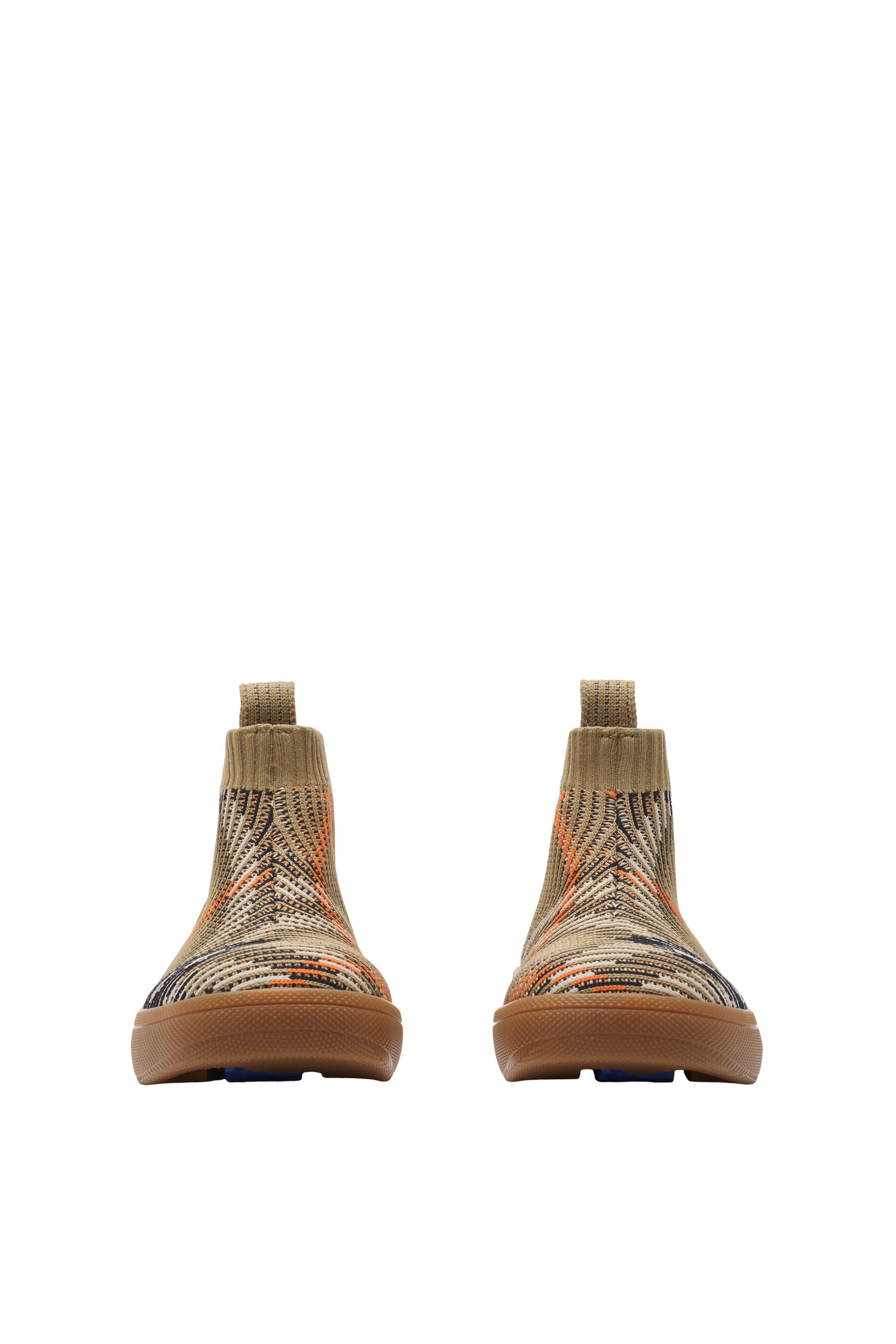 Burberry Check Sock Sneakers, Alternate, color, Sand