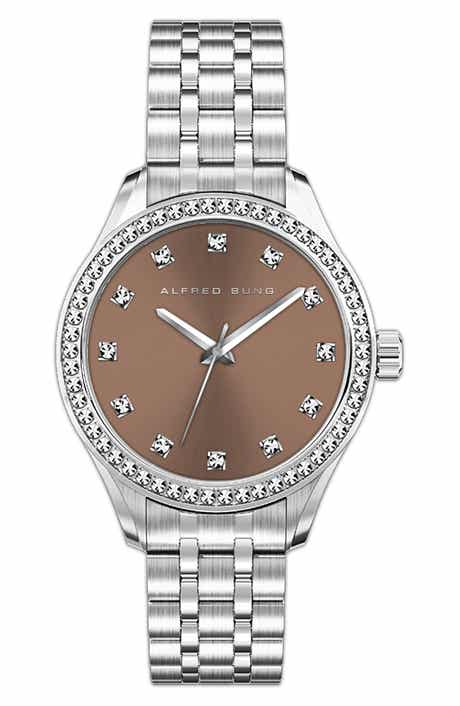 Crystal Stone Bracelet Watch, 29x23mm