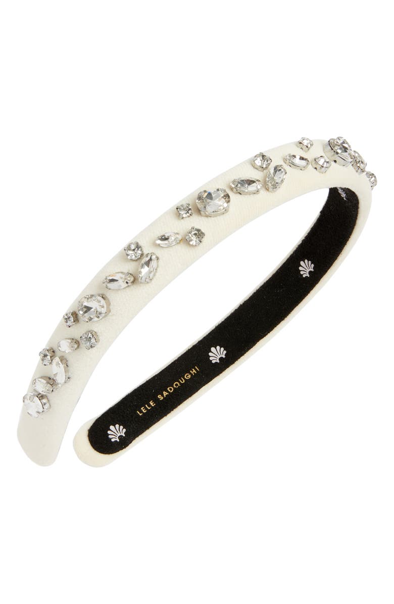 Lele Sadoughi Gigi Mixed Crystal Velvet Gigi Headband Lele Sadoughi Gigi Crystal-Embellished Velvet Headband  main image 3