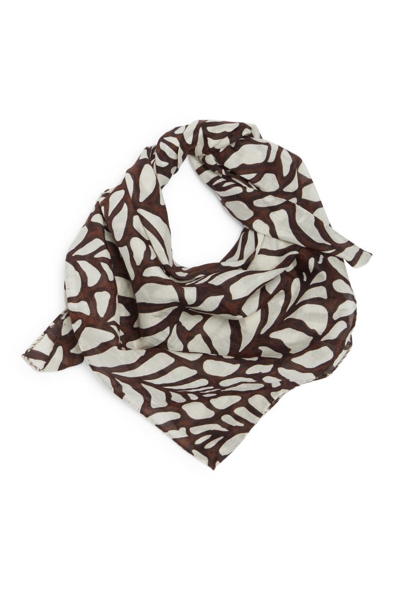 Square Scarf, Alternate, color, C001 BROWN