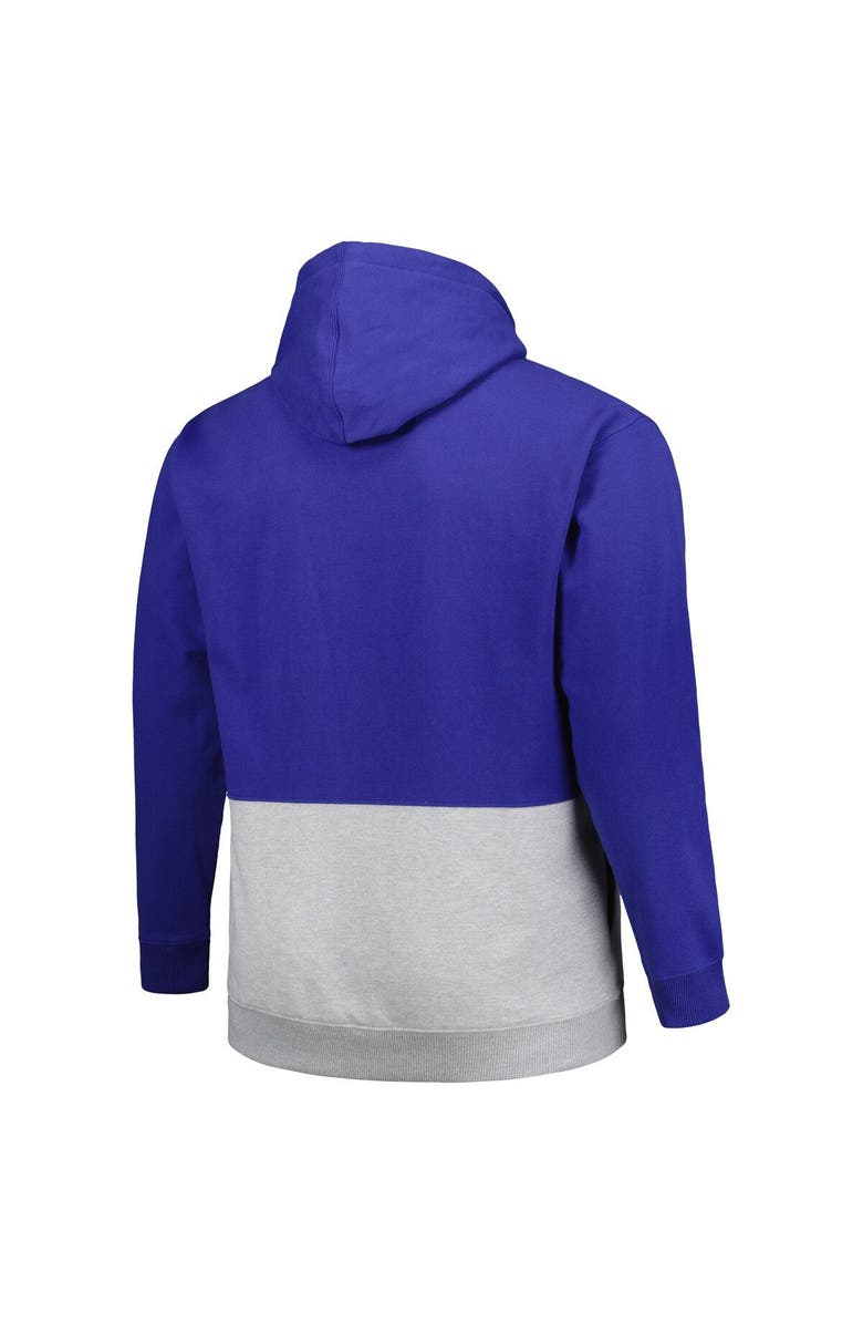 PROFILE Men's Royal/White Los Angeles Dodgers Big & Tall Fleece Half-Zip Hoodie, Alternate, color, 