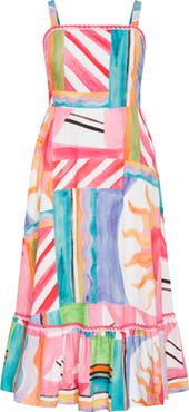 City Chic Sunlit Print Sleeveless Maxi Dress