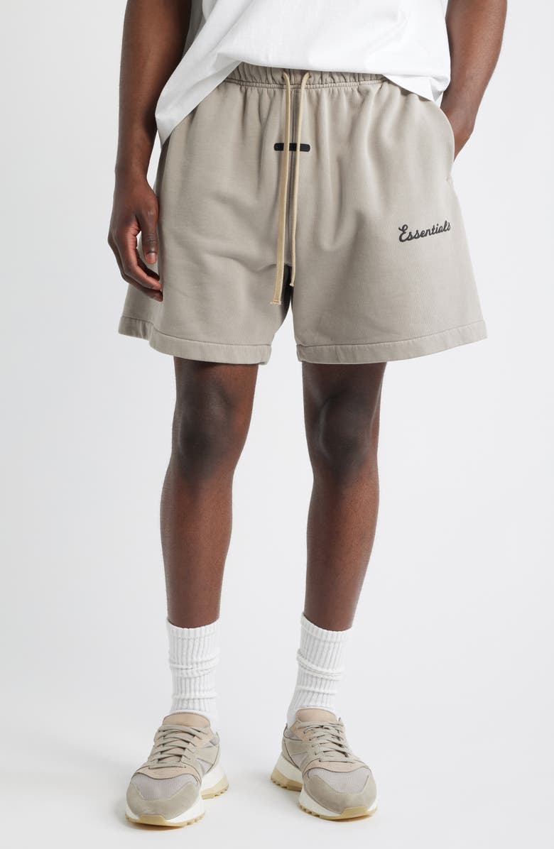 Fear of God Essentials Classic Fit Training Logo Sweat Shorts, Main, color, 