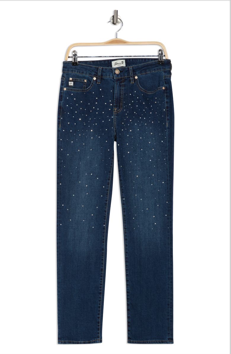 Seven7 Vintage Straight Leg Jeans, Alternate, color, Mulan With Embellishment