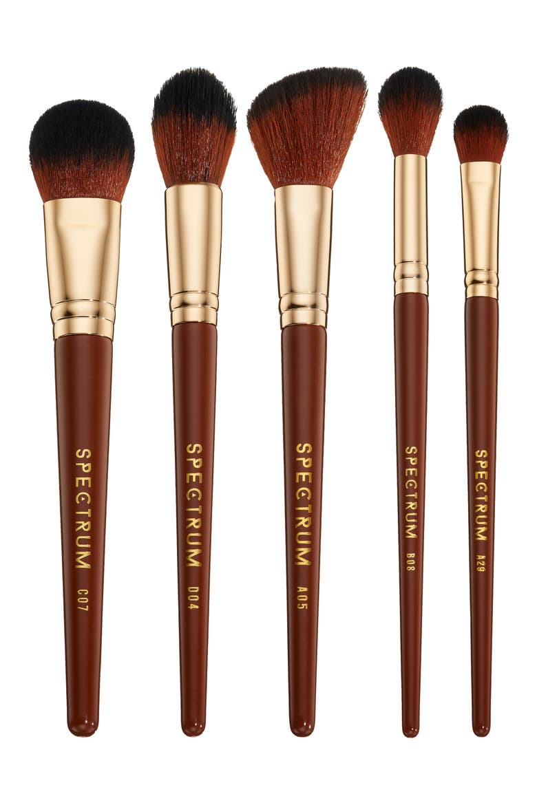 Pantherine 5-Piece Makeup Brush Set $56 Value, Main, color, BROWN
