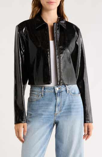 Leith Faux Leather Crop Jacket