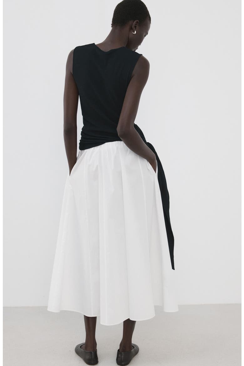 Falda Newcreta Cotton A-Line Skirt, Alternate, color, WHITE
