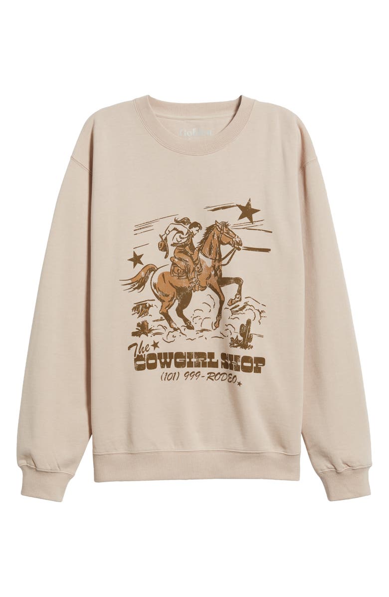 GOLDEN HOUR Cowgirl Shop Graphic Sweatshirt, Alternate, color, Mushroom