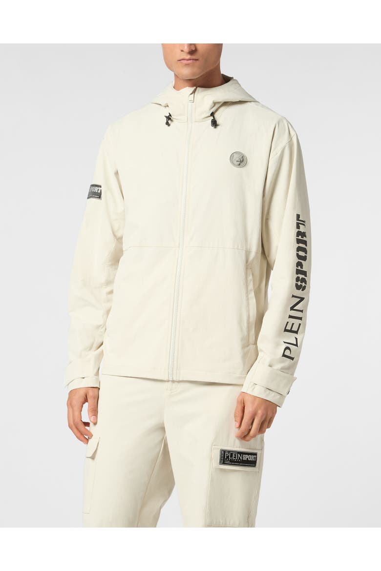 Technical Nylon Jacket Ls Scratch Men, Main, color, grey