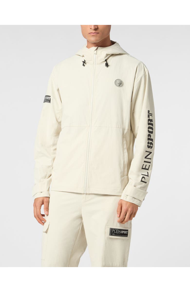PLEIN SPORT Technical Nylon Jacket Ls Scratch Men, Main, color, Grey