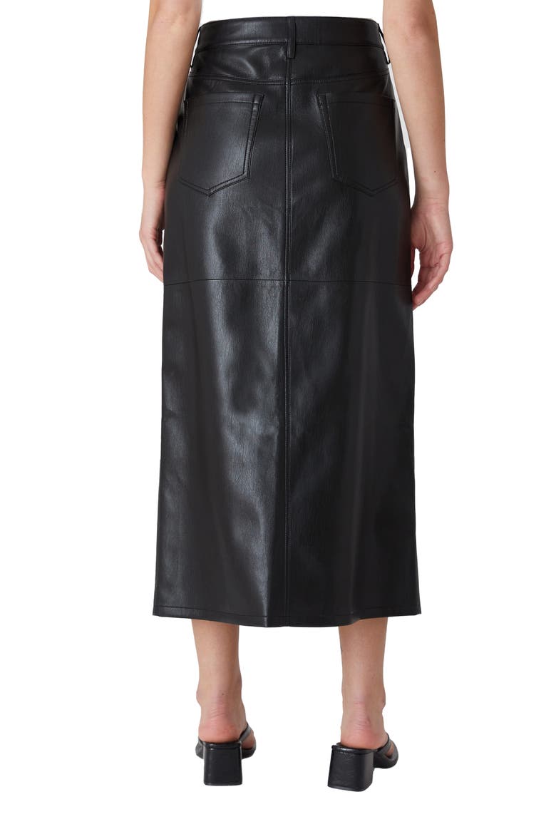 Faux Leather Midi Skirt, Alternate, color, DONE DEAL