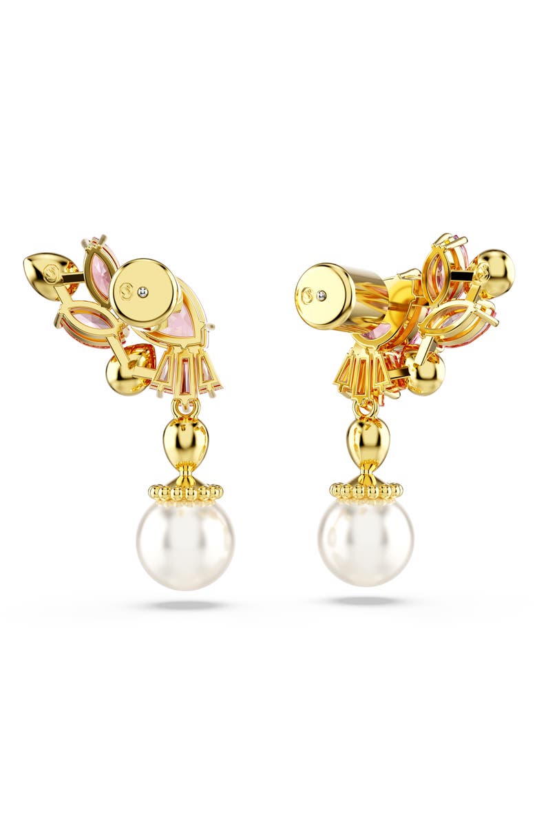 Swarovski Gema Zirconia & Imitation Pearl Drop Earrings, Alternate, color, 