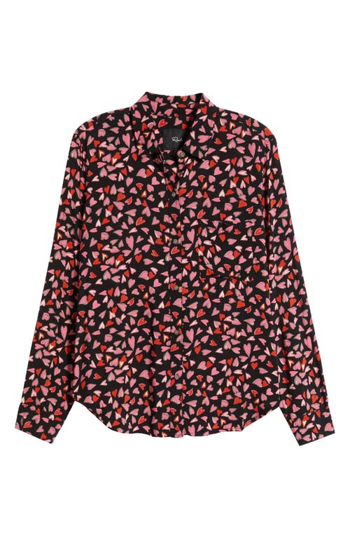 RAILS RAILS JOSEPHINE HEART PRINT BUTTON-UP SHIRT