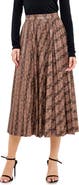 Endless Rose Snakeskin Print Pleated Midi Skirt