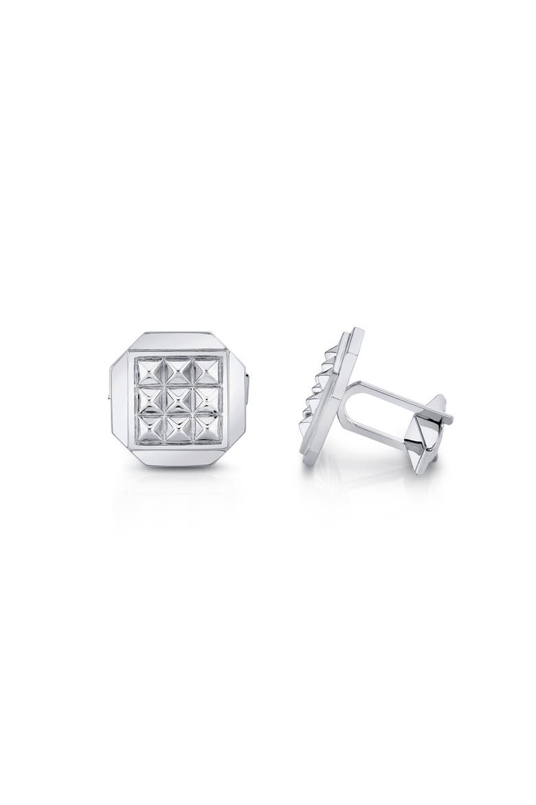 Men's Tetra Octagon Cufflinks, Alternate, color, Silver