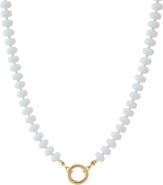 BY ADINA EDEN White Beaded Clicker Necklace