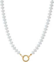 BY ADINA EDEN White Beaded Clicker Necklace