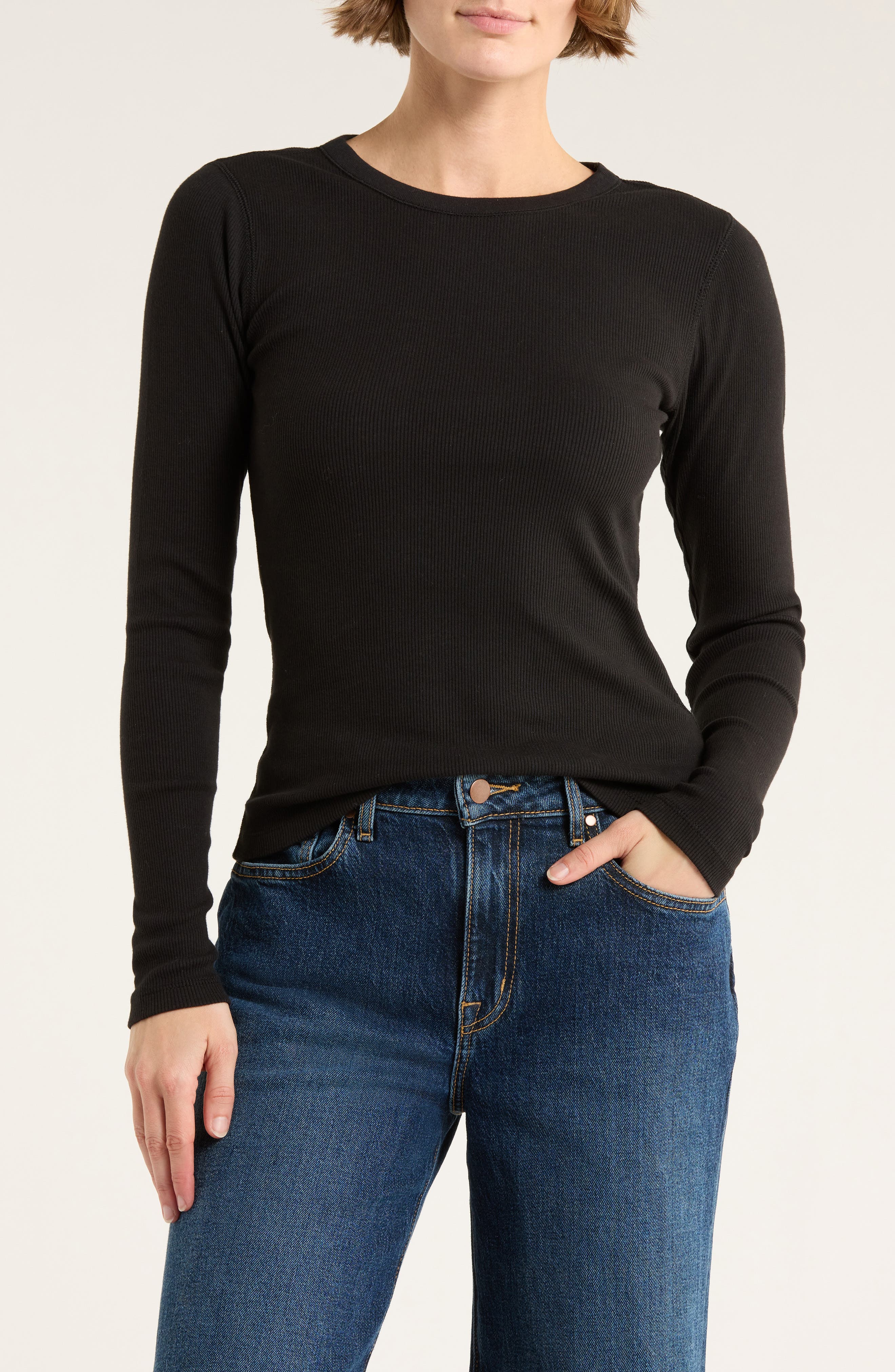 BUCK MASON Surplus Long Sleeve Ribbed T-Shirt