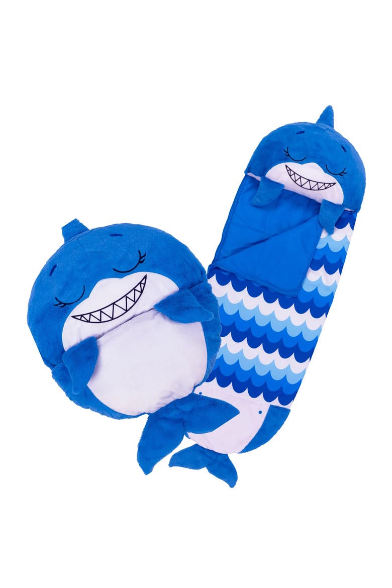 Pillow & Sleepy Sack, Large Blue Shark 66x30 Inches, 7+, Alternate, color, Blue