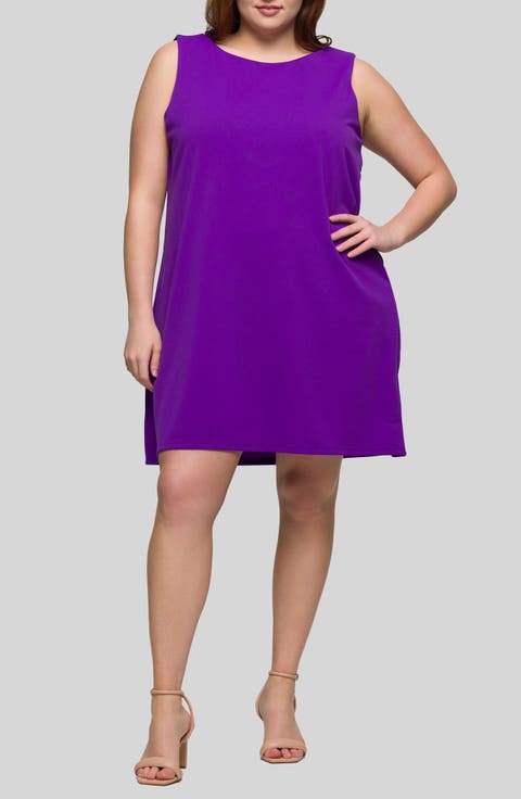Sleeveless Shift Dress (Plus)