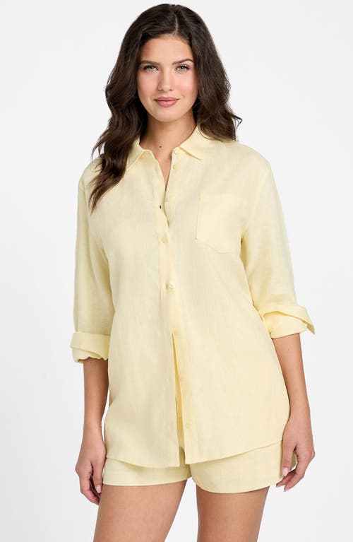 GUESS GUESS GEN LINEN BUTTON-UP SHIRT 