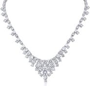 CZ by Kenneth Jay Lane Round Cubic Zirconia Graduated Drop Necklace