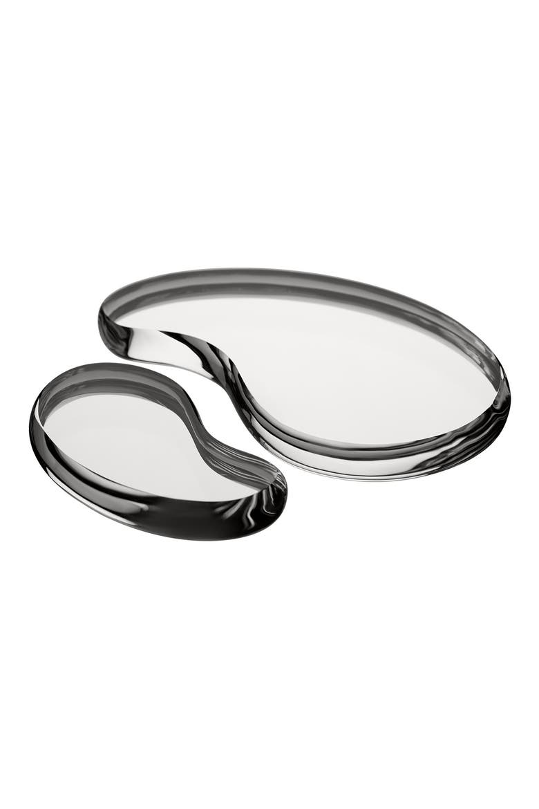 Tears of Joy Set of 2 Glass Art Pieces, Main, color, SILVER
