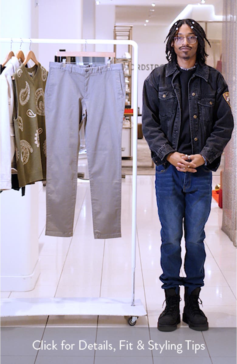 Barna Slim Fit Stretch Twill Chino Pants, sales video thumbnail