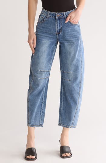 Flying Angel Barrel Nonstretch Denim Jeans In Blue