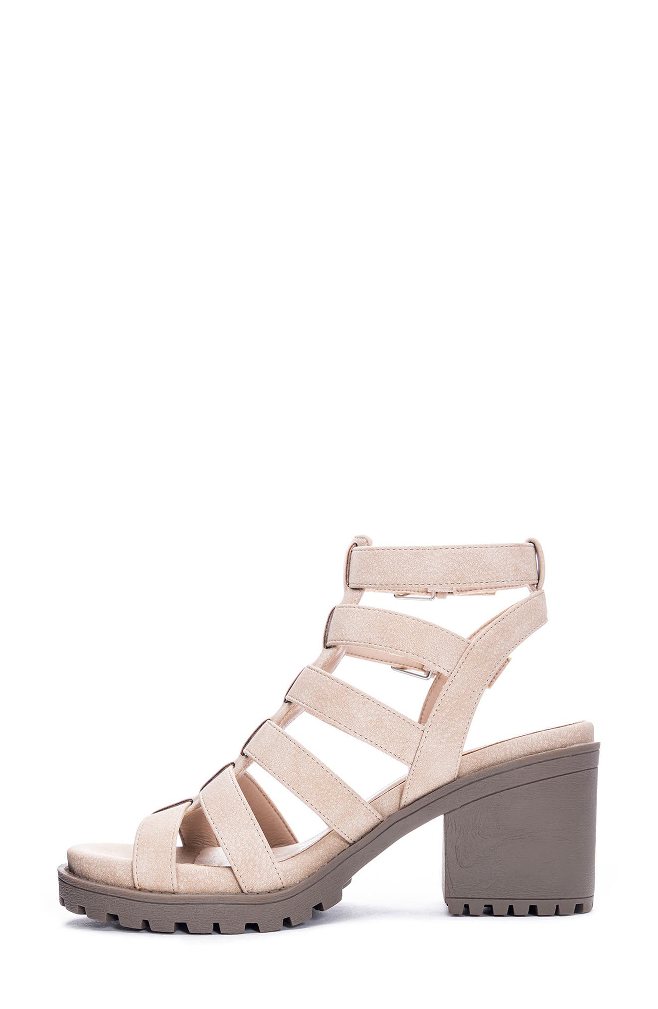 Fun Stuff Strappy Sandal, Alternate, color, NATURAL FAUX LEATHER