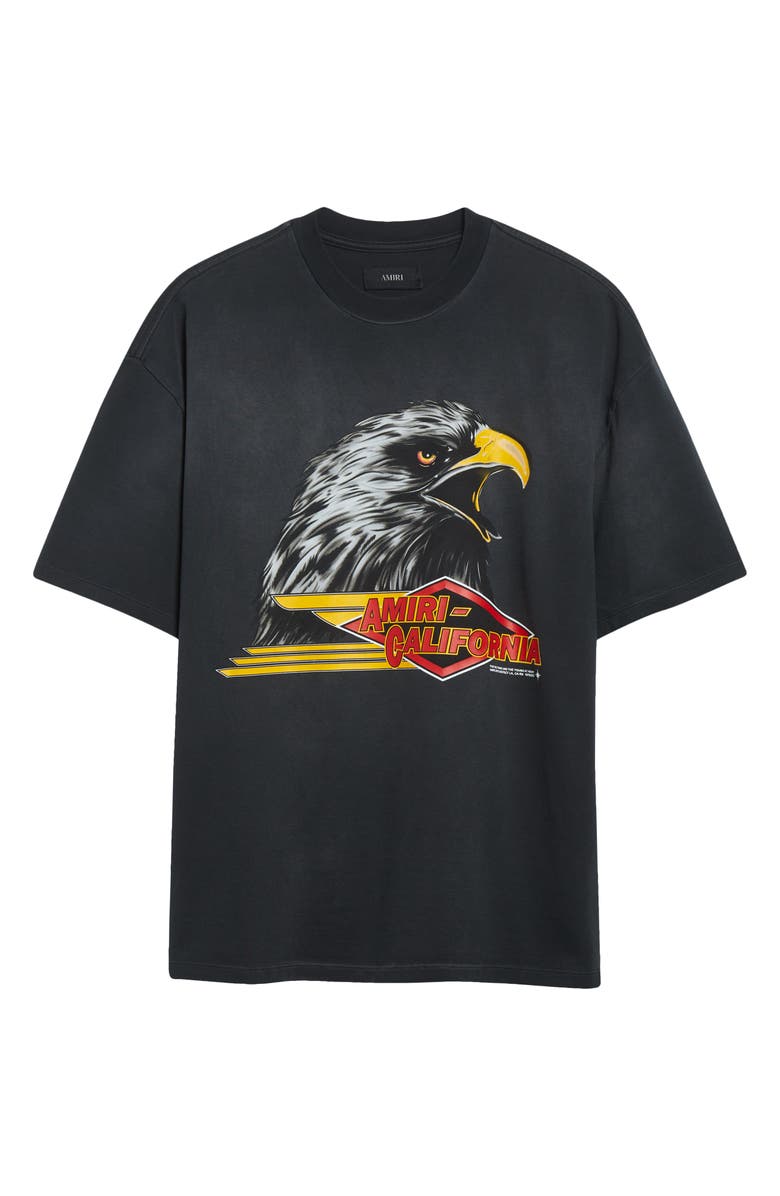 AMIRI Eagle Oversize Graphic T-Shirt, Alternate, color, Black