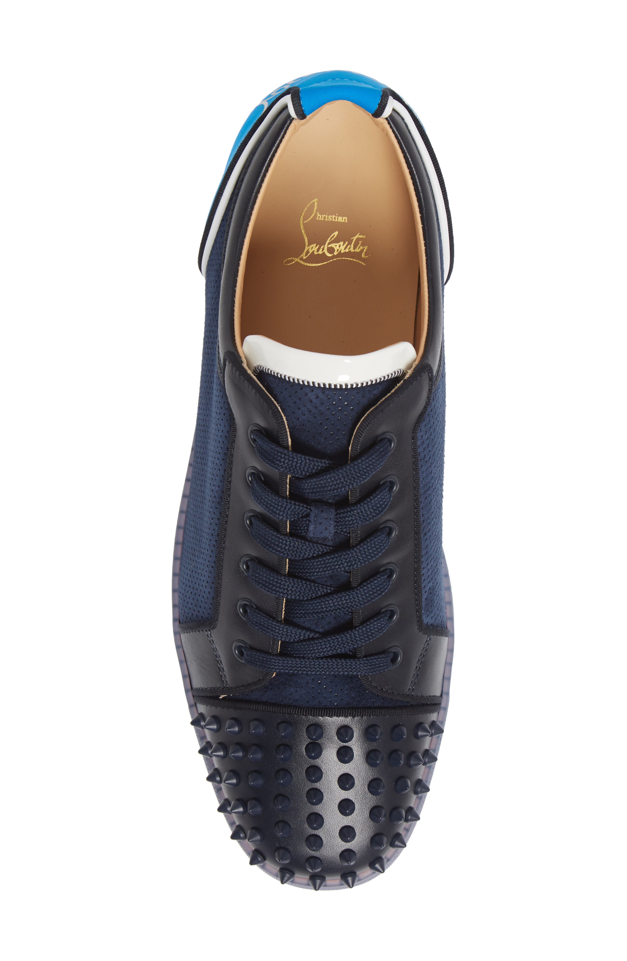 Christian Louboutin Fun Louis Junior Spikes Sneaker, Alternate, color, 
