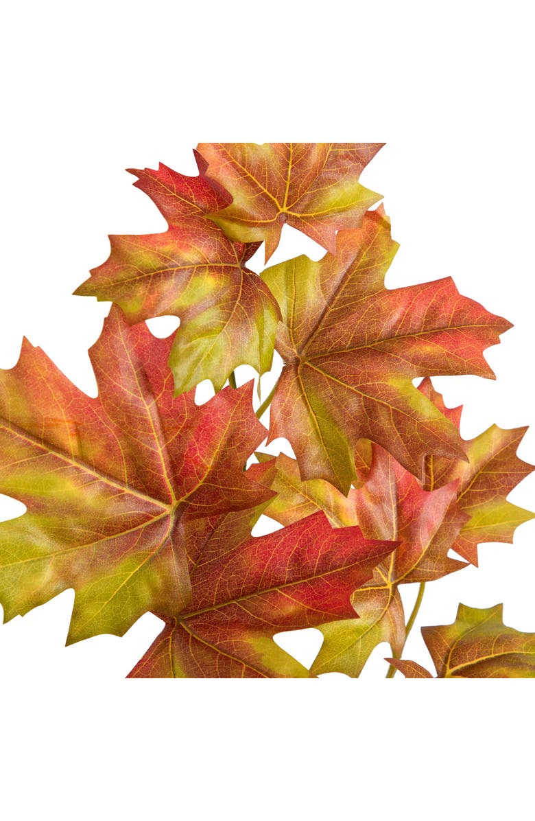 NEARLY NATURAL 5-Foot Autumn Deluxe Maple Artificial Tree, Alternate, color, Orange