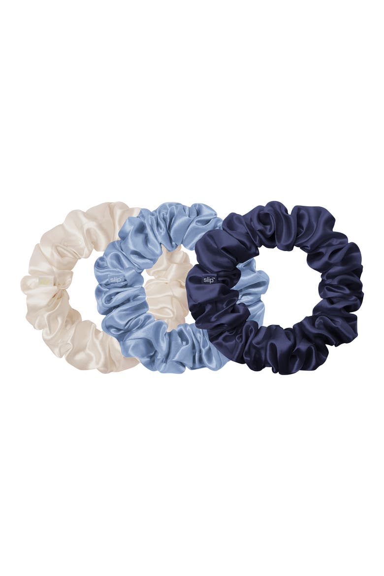 Skye 3-Pack Pure Silk Large Scrunchies, Alternate, color, SKYE