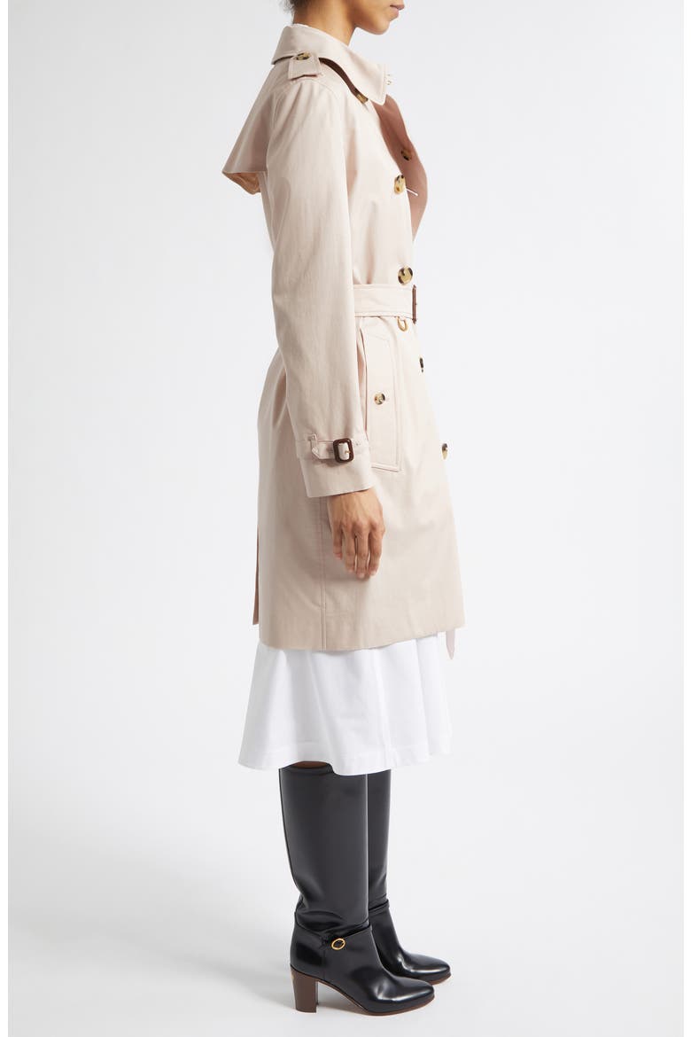 Kensington Water Resistant Tropical Gabardine Trench Coat, Alternate, color, PALE SUGAR PINK