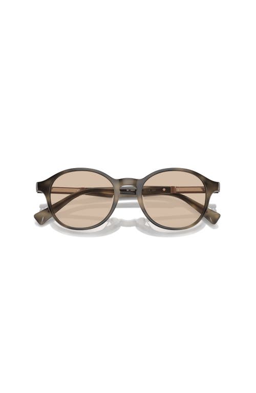 Brunello Cucinelli 50mm Oval Optical Glasses In Brown