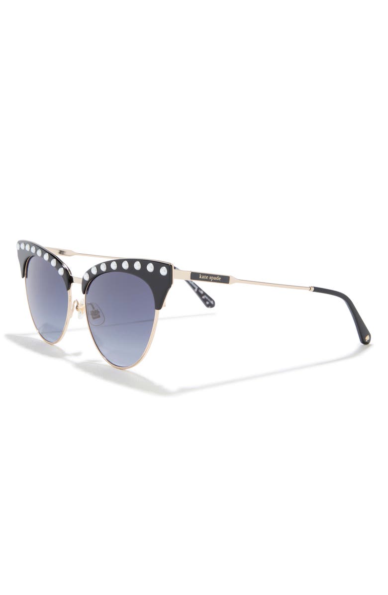 Kate Spade New York alvi 54mm cat eye sunglasses, Alternate, color, Black