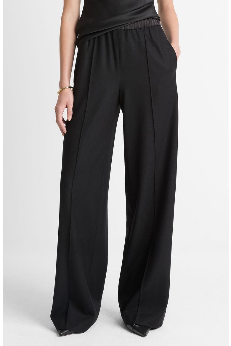 Pull On Wide Leg Pants, Main, color, BLACK