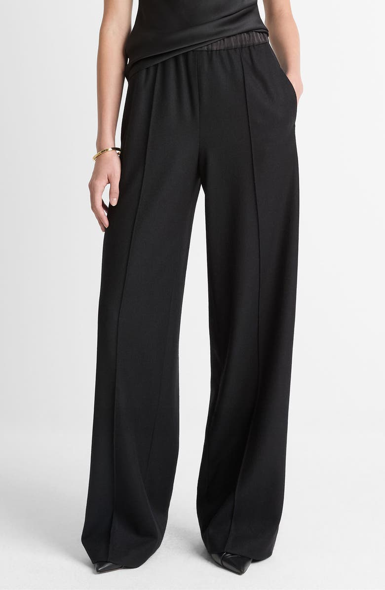 Vince Pull On Wide Leg Pants, Main, color, Black