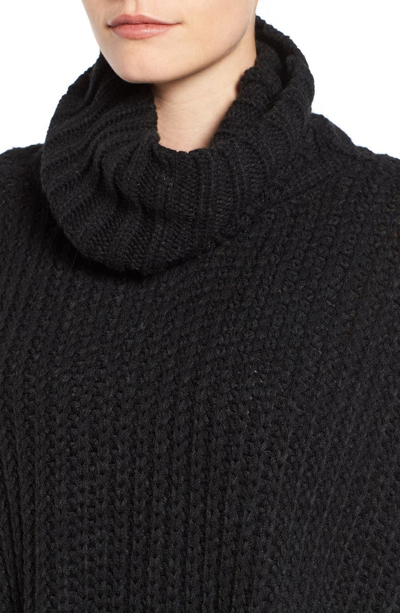Steve Madden Turtleneck Poncho, Alternate, color,