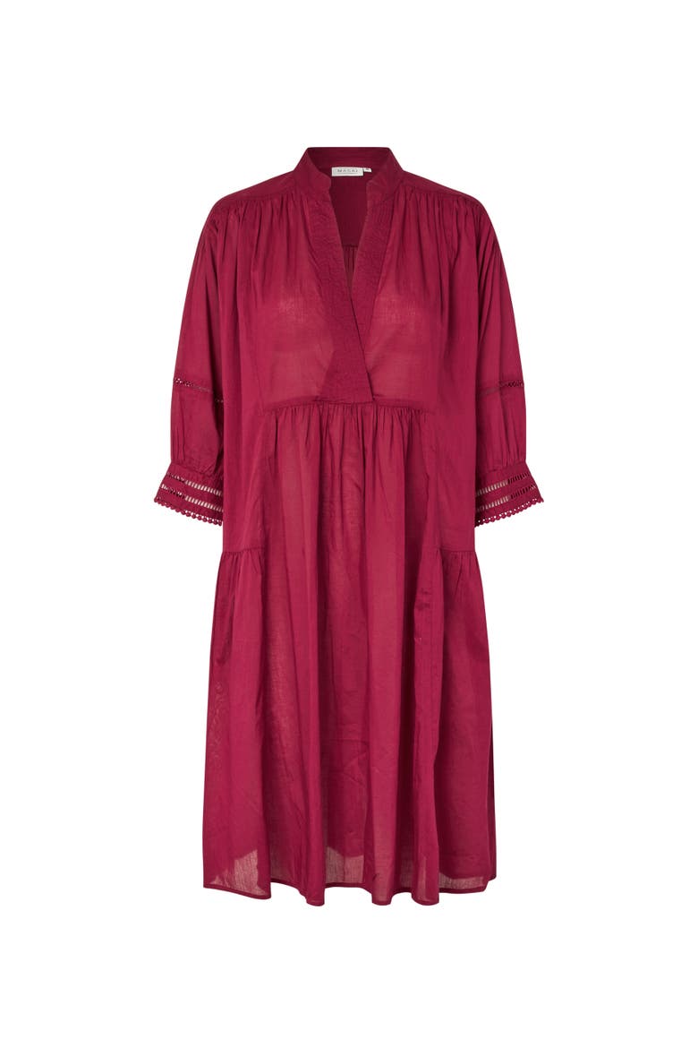 Manaleira V-Neck Tunic Dress, Alternate, color, Beet Red