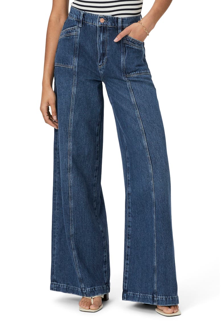 Portia Inset Pocket Wide Leg Jeans, Main, color, BRONX