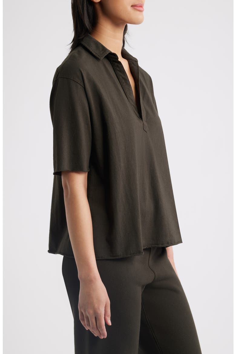 Patty Popover Henley Top, Alternate, color, FOREST