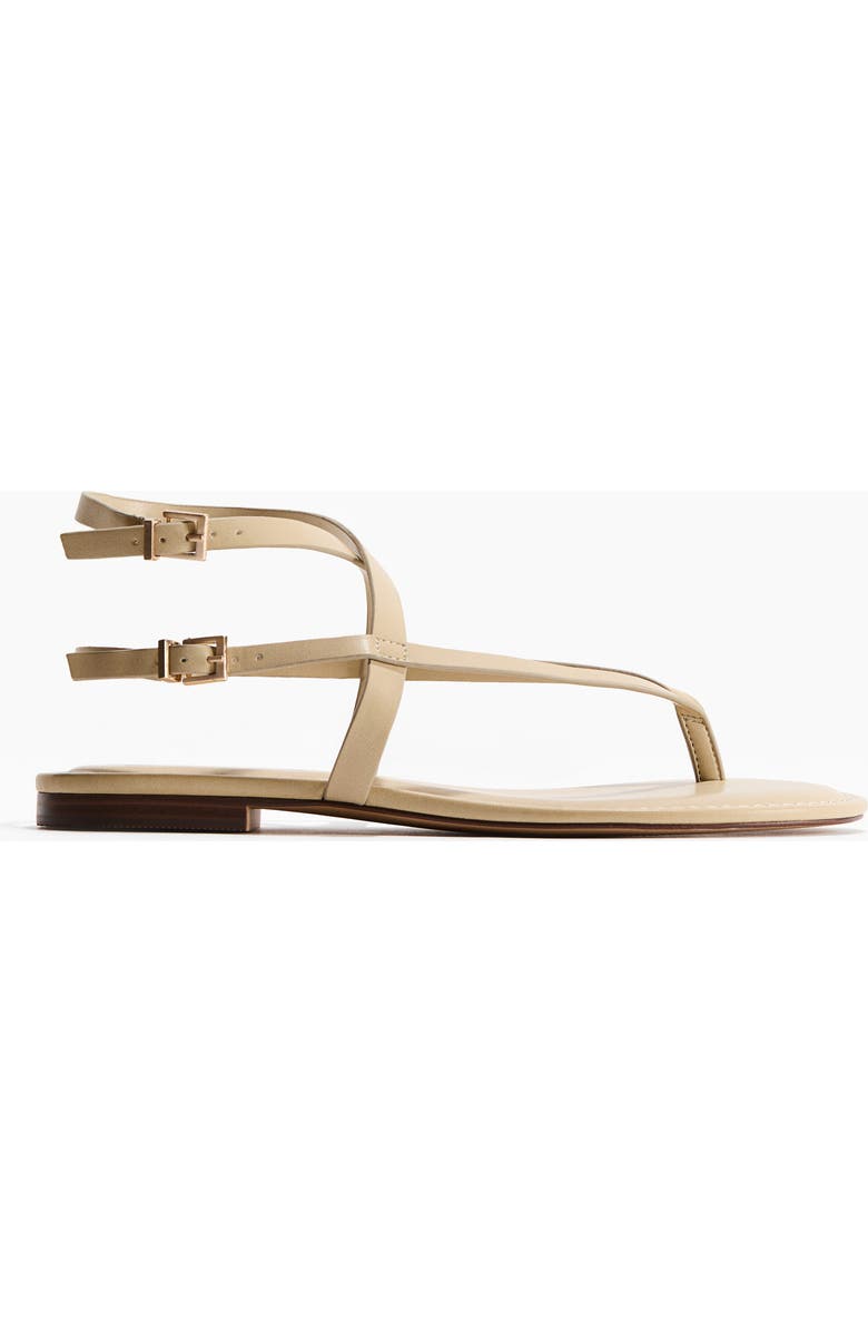 H&M Strappy Sandals, Main, color, Light Beige