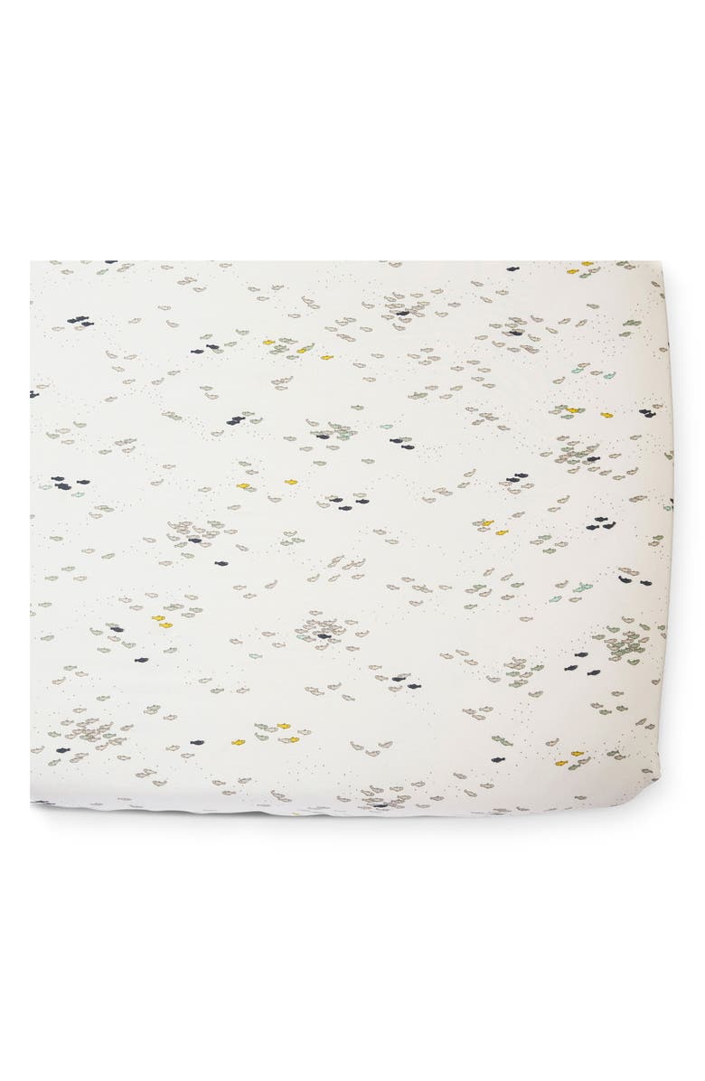 Pehr Minnow Cotton Crib Sheet, Main, color, 
