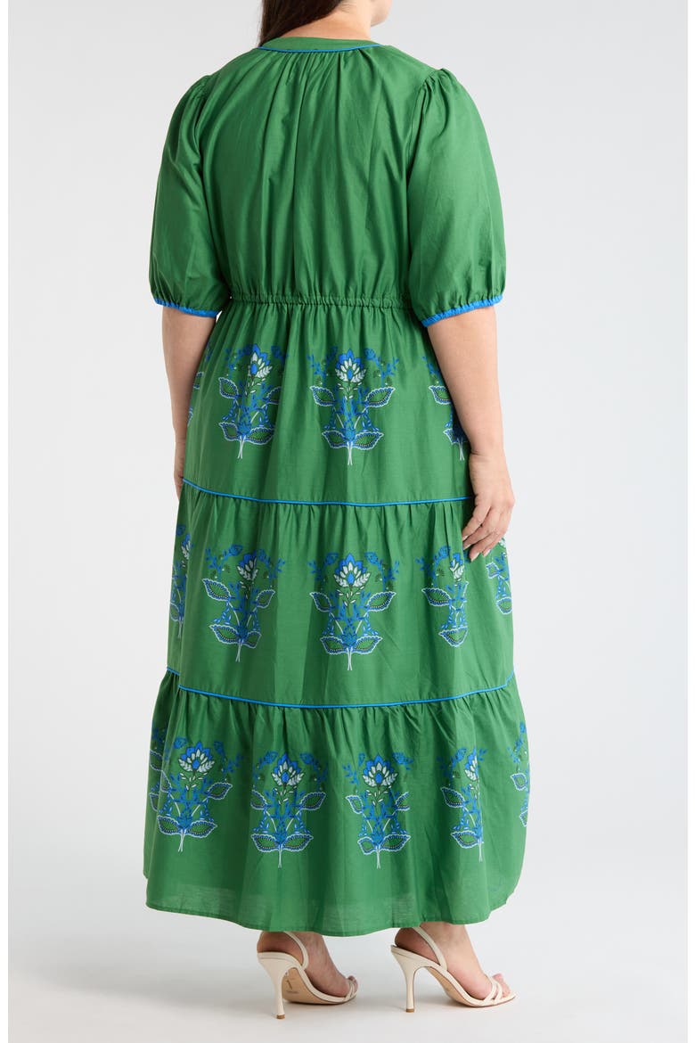 Meridy Floral Maxi Dress, Alternate, color, KELLY GREEN/ BLUE MULTI