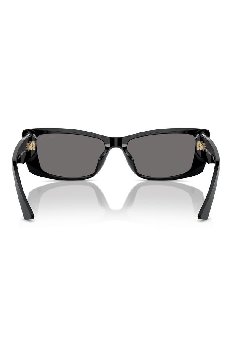 55mm Square Sunglasses, Alternate, color, BLACK