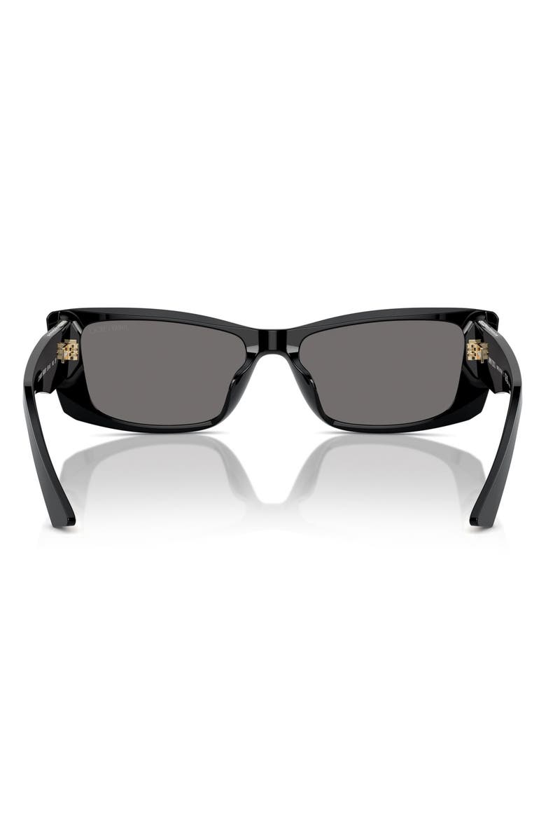 Jimmy Choo 55mm Square Sunglasses, Alternate, color, Black