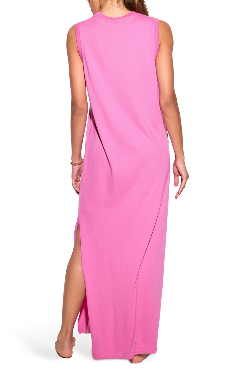 Spiritual Gangster Mesmereyes Mullholland Cotton Maxi Dress, Alternate, color, Azalea